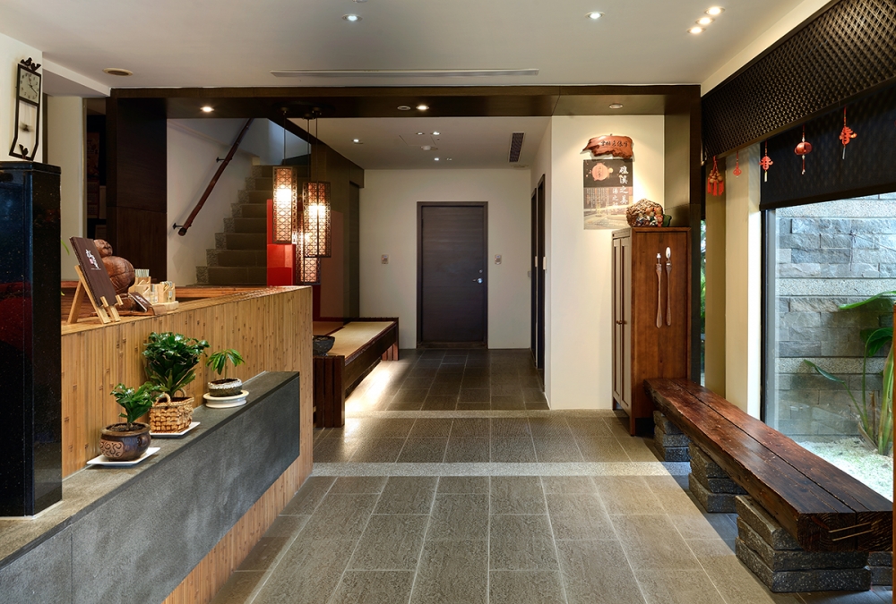 松语墅渡假别墅 民宿接待大厅空间拍摄